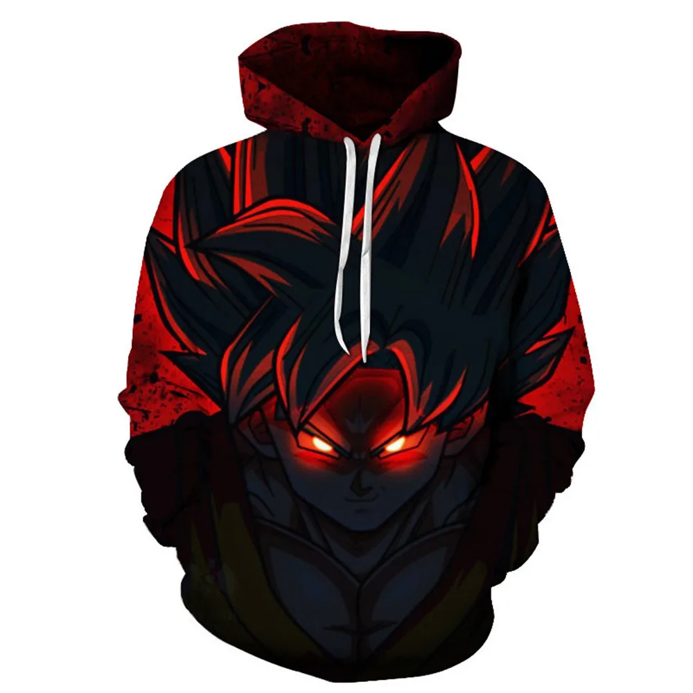 Son Goku Super Saiyan Red Black Hoodie Unisex