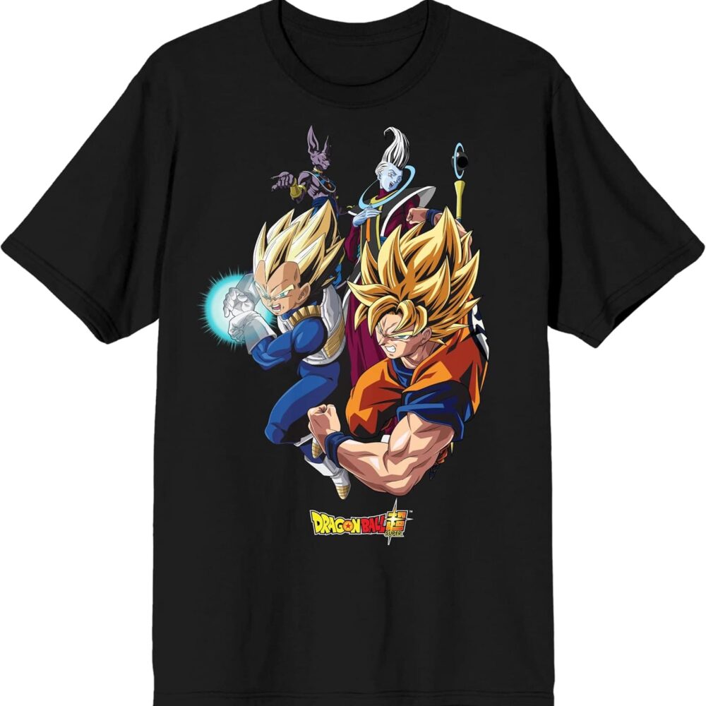 Dragon Ball Super Character Men's Black Crew Neck T-Shirt