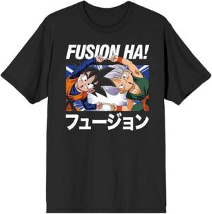 DBZ Fusion Ha Men's Black Crew Neck T-Shirt