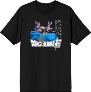 Dragon Ball Super Beerus and Title Logo Men's Graphic Tee