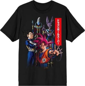 Dragon Ball Z Super Group 3D Men's Black T-Shirt