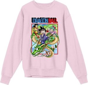 Dragon Ball Classic Poster Art Crew Neck Long Sleeve Sweatshirt