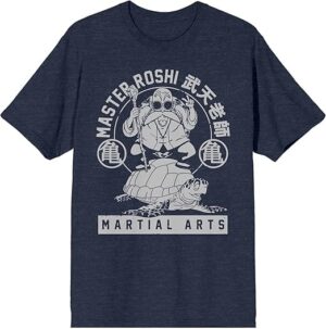 Dragon Ball Z Master Roshi Turtle School Men's Navy Heather T-Shirt