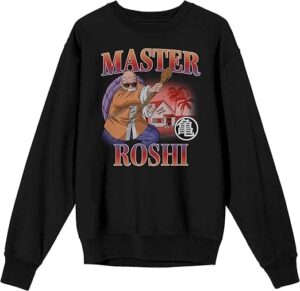 Dragon Ball Z Master Roshi Crew Neck Long Sleeve Sweatshirt