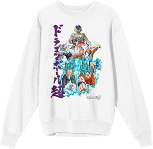 Dragon Ball Super Saiyan Blue Crew Neck Long Sleeve Sweatshirt