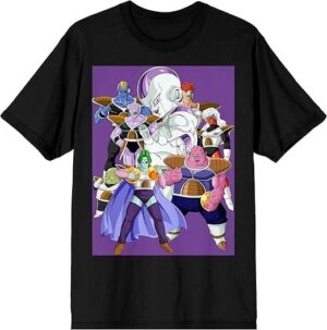 Dragon Ball Z Anime Frieza and Disciples Characters Black Shirt