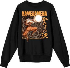 Dragon Ball Z Goku Kamehameha Attack Crew Neck Long Sleeve Adult Sweatshirt