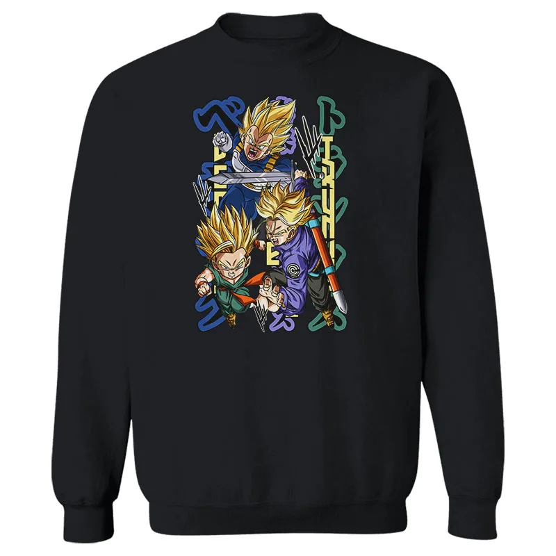 Dragon Ball Trunk Vegeta Crew Neck Long Sleeve Sweatshirt