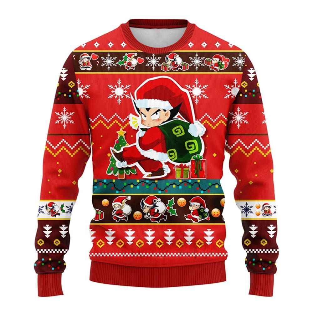 Dragon Ball Christmas Son Goku Gift Ugly Sweater