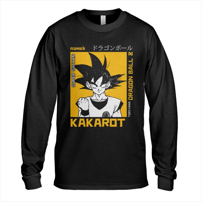Premium Dragon Ball Son Goku Long Sleeve T-Shirt – Must-Have for Fans