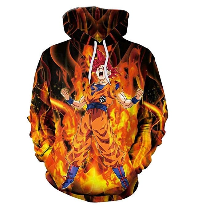Dragon Ball Son Goku God Hoodie 3D