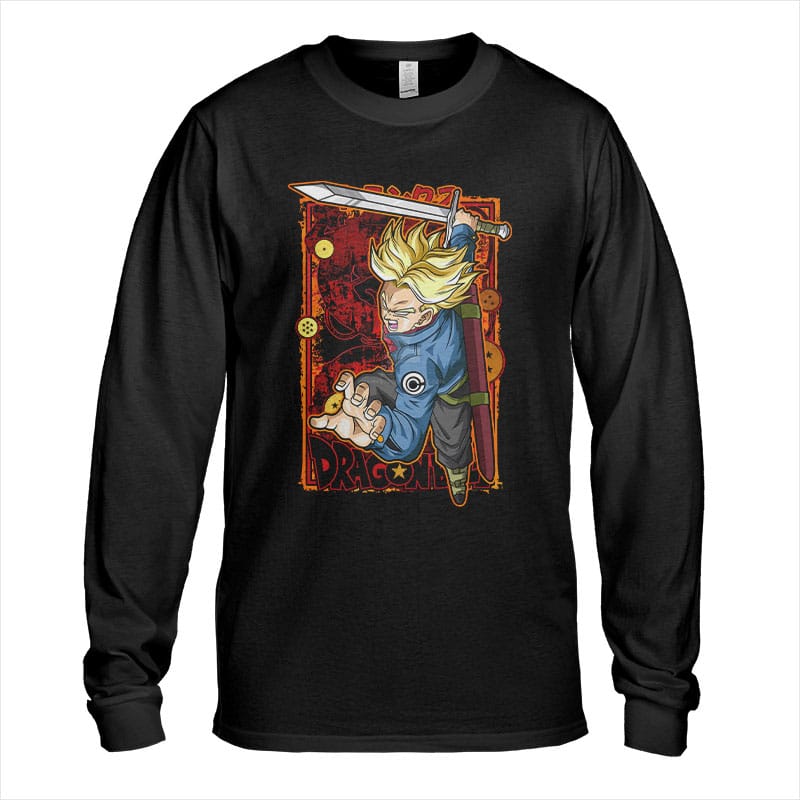 Dragon Ball Trunks Long SSJ Sleeve T-Shirt