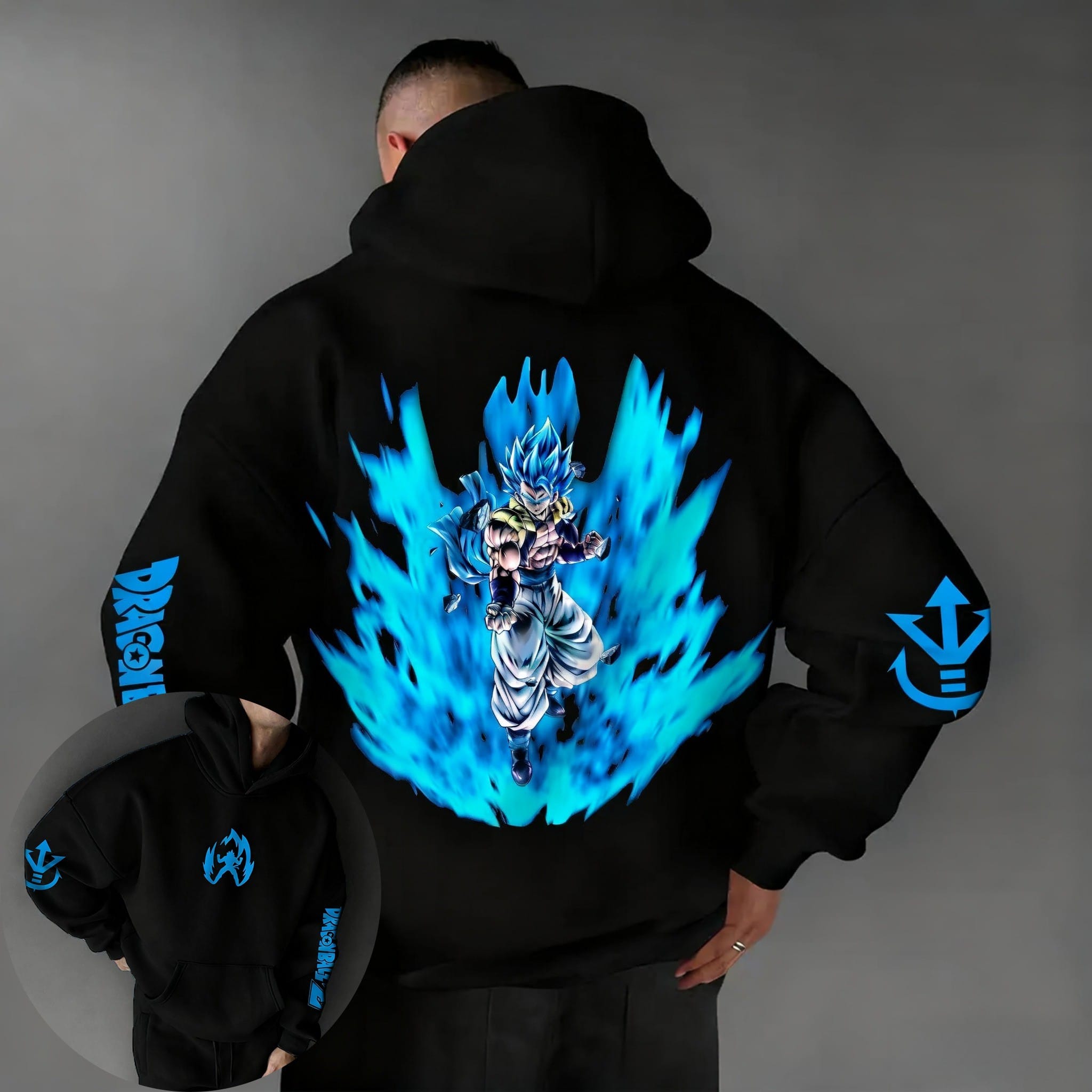 Dragon Ball Vegito Supper Blue Hoodie Dragon Ball Vegito Supper Blue Hoodie