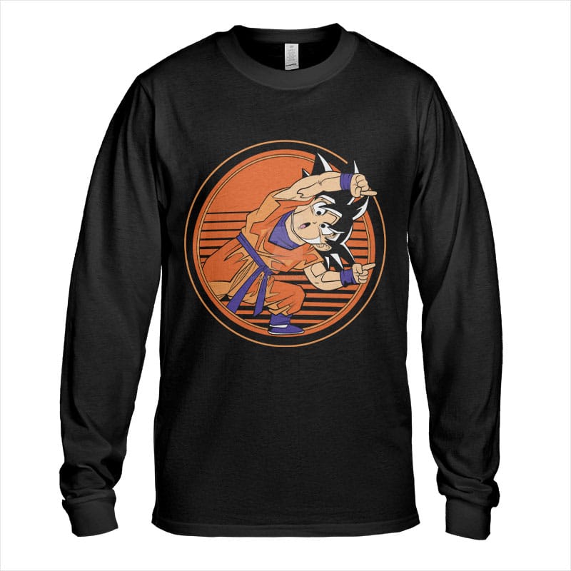 Fearless Dragon Ball Son Goku Long Sleeve T-Shirt