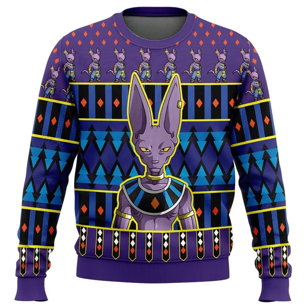 Dragon Ball Beerus God of Destruction Cosplay Pullover Sweater