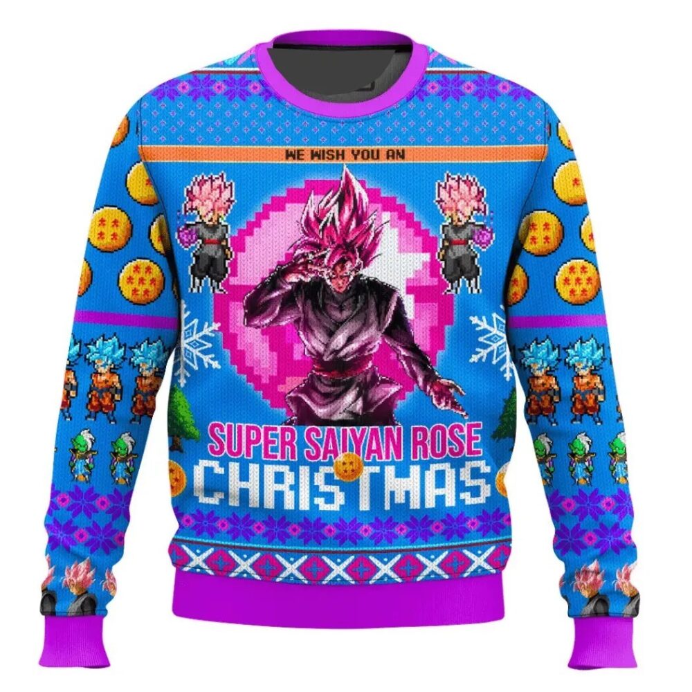 Super Saiyan Rose Christmas Sweater
