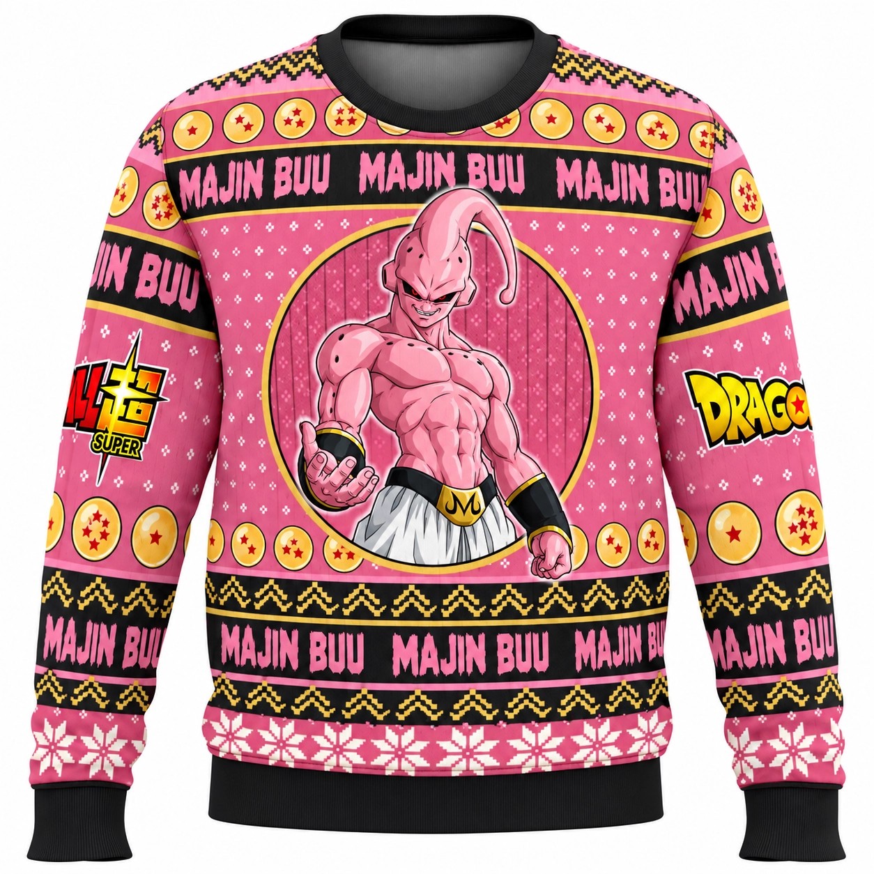 Majin Buu Ugly Christmas Sweater Majin Buu Ugly Christmas Sweater