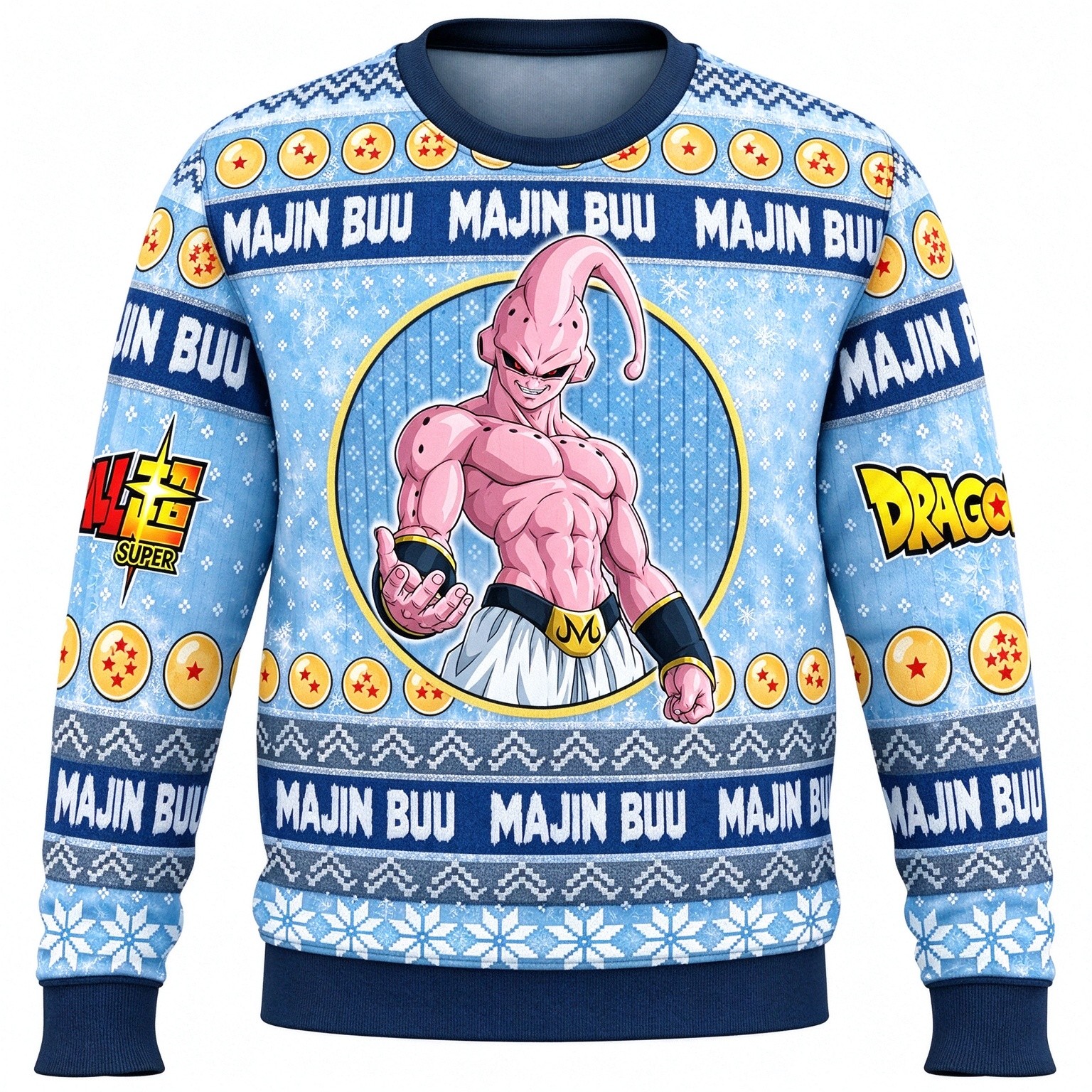 Majin Buu Ugly Christmas Sweater Majin Buu Ugly Christmas Sweater