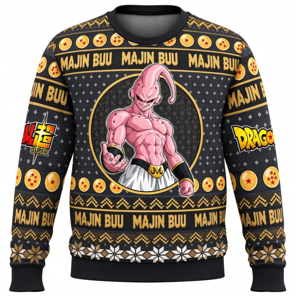 Majin Buu Ugly Christmas Sweater