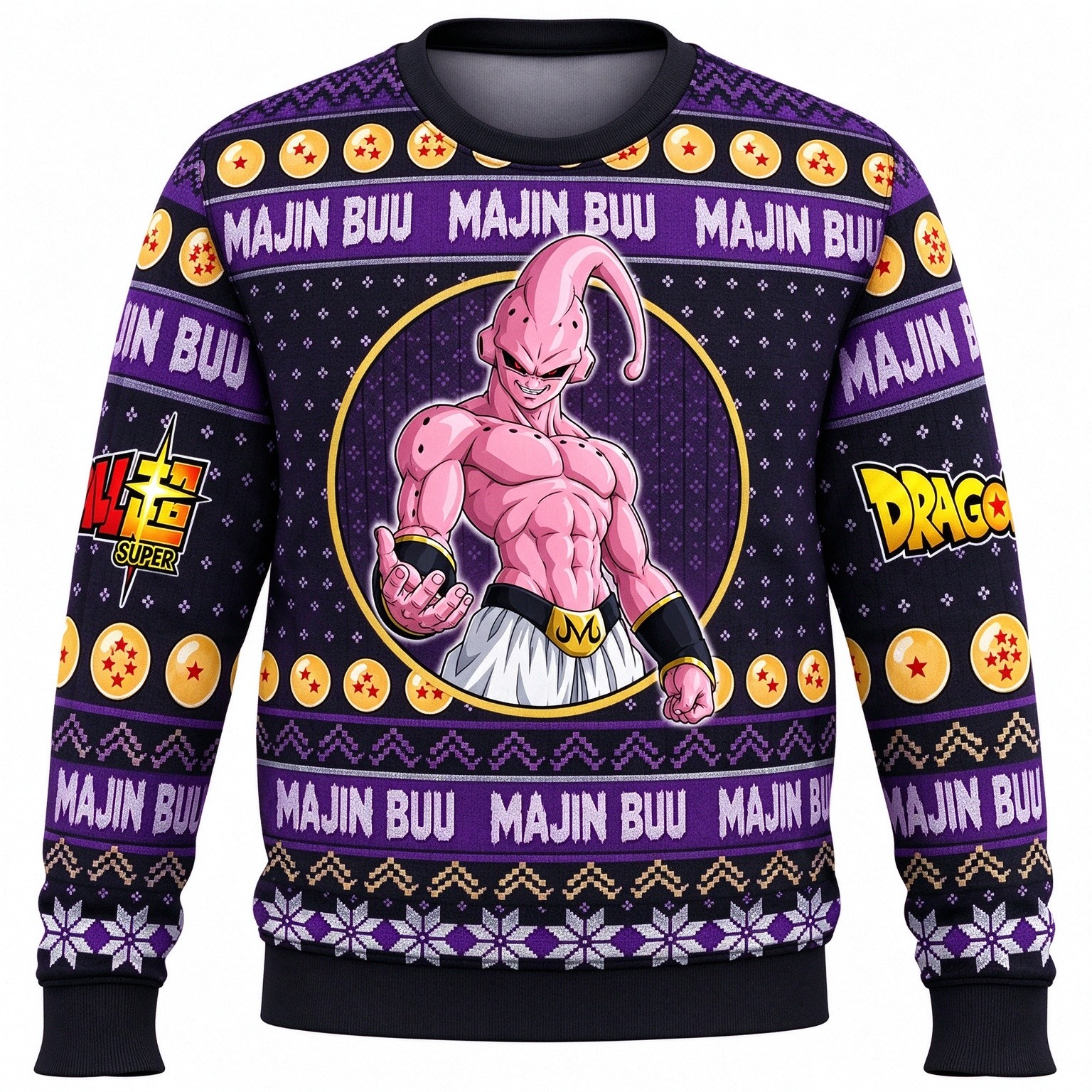 Majin Buu Ugly Christmas Sweater Majin Buu Ugly Christmas Sweater